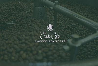 Oak City Coffee Roasters Logo Design bold brand branding coffee beans coffee logo custom script design method icon design roasters logo visual identity