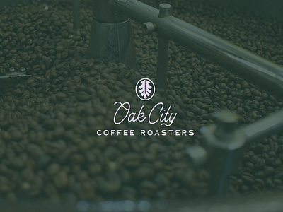 Oak City Coffee Roasters Logo Design bold brand branding coffee beans coffee logo custom script design method icon design roasters logo visual identity