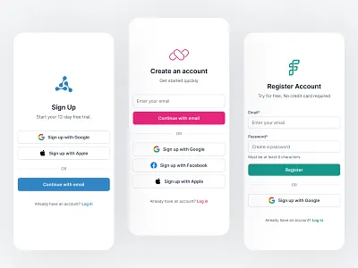Sign Up or Registration Screen Design - UX Daily Challenge password creation