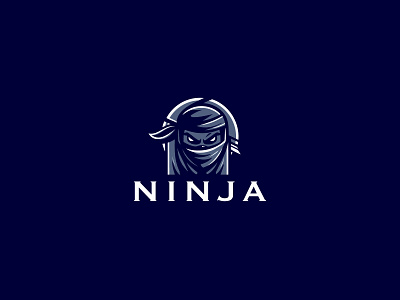 Ninja Logo For Sale action actions blue branding human jump knife logo mask ninja for sale logo ninja logo ninja shuriken stealth sword thief throw ui ux vector warrior