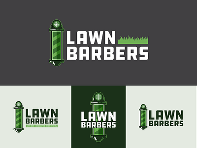 Lawn Barbers logo branding illustrator logo vector