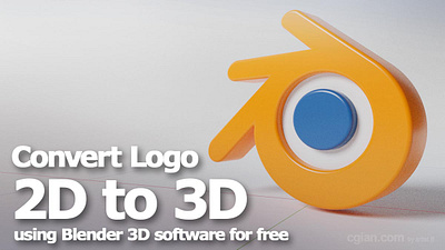 How to make 2D logo to 3D shape using Blender 3d 3d modeling b3d blender blenderian cgian design logo tutorial