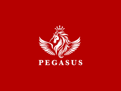 Pegasus Logo branding company crest crests elegance gold graphic design horse horse wings logo logo for sale luxury pegasus logo royal ui unicorn ux vector wing wings