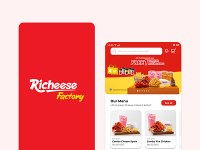 Richeese Factory Order App (Fake Project) ui