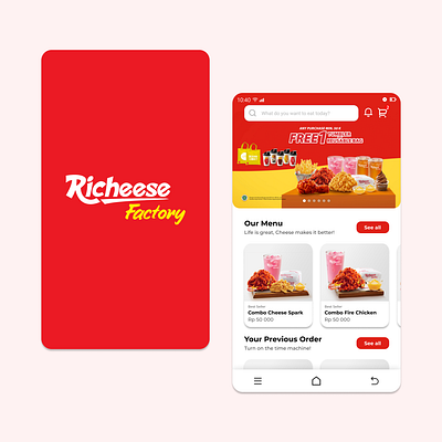 Richeese Factory Order App (Fake Project) ui