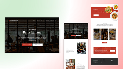 Restaurant Website Homepage cafe restaurant small business website website