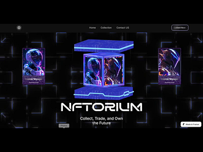 NFTORIUM 3d animation framer nft nft website ui ui design website website design