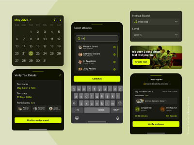 Fitness App Components | UI Design System app design bottom sheet components dark mode ui design system fitness app fitness ui running app running app components ui ui components ui kit