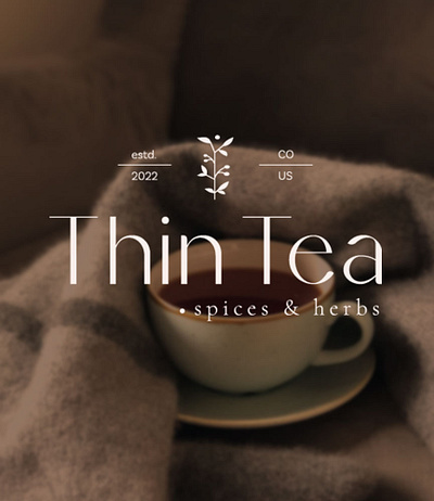 Thin Tea Branding brand branding design graphicdesign logo minimalist minimalistlogo modern productdesign teabrand visualidentity