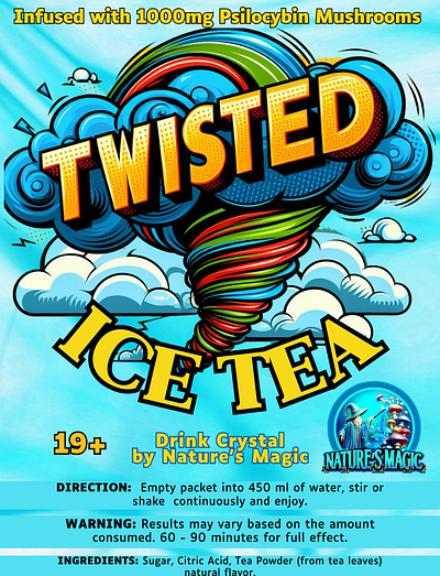Twisted Ice Tea by Nature's Magic design freelancer label logo packaging