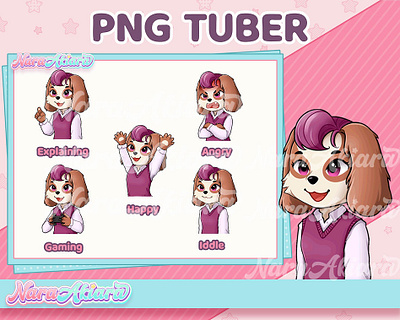 Amplify Your Streams with Our Adorable PNG Tuber Puppy Girl animeart characterdesign chibiart customcharacter highqualityart onlinecreators streamers virtualavatar vtuberavatar