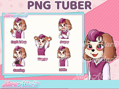 Amplify Your Streams with Our Adorable PNG Tuber Puppy Girl animeart characterdesign chibiart customcharacter highqualityart onlinecreators streamers virtualavatar vtuberavatar