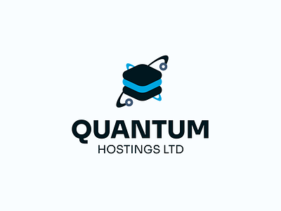 Quantum Hostings LTD - Logo Brand 3d blue brand branding design graphic design host icon illustration logo quantum server tech ui vector