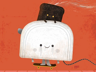 Toasted. affinity designer branding character design cute design illustration kawaii toast tweedlebop ui