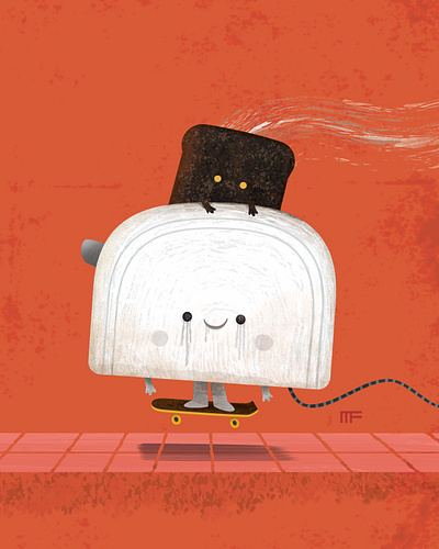 Toasted. affinity designer branding character design cute design illustration kawaii toast tweedlebop ui