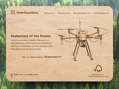 'GreenGuardians' Networking and Robotics Company Landing Page branding desktop graphic design illustration logo product design ui user experience user interface ux web design