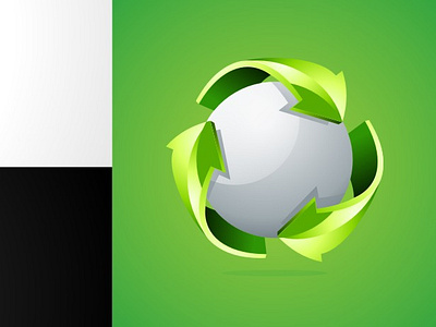 Enviromental Logo Design enviromental globe green logo logo design modern recycling unique