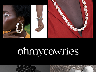 OhMyCowries african pattern afrocentric afrominimalism black branding cowries cowry brand jewelry logo logotype obatom