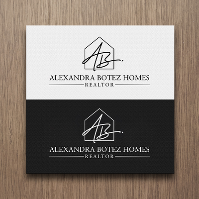 Alexandra Botez Homes handwritiing logo masculine signature signature logo