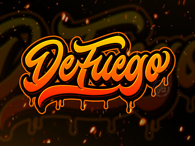 De Fuego - Lettering Logo brand design branding chilli crisps custom design custom logo design food food logo hand lettering lettering logo logos logotype merch packaging design restaurant logo script script logo sticker design typography