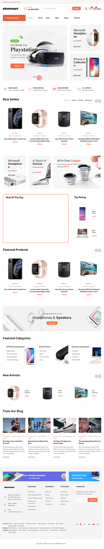 Electronics Website Store Concept branding design graphic design ui ux website wordpress