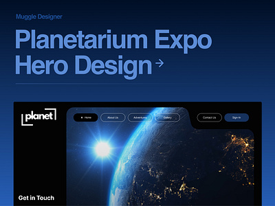 Planetarium Expo Hero Design 3d animation branding design graphic design illustration logo motion graphics ui vector