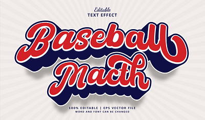 Text Effect Baseball Match pitcher text effect