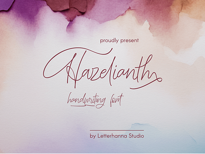 Hazelianth Font branding design handwritten logo script font typeface