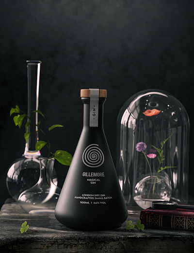 Gin Bottle 3d viz 3d 3dillustrator artdirection branding cgi packaging render visual