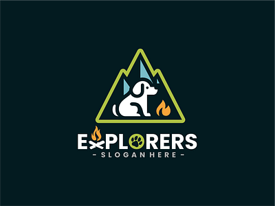 Dog Explorers Logo 01 branding design graphic design illustration logo vector