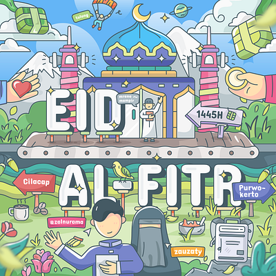 Eid Al-Fitr - Illustration art graphic design illustration islamic