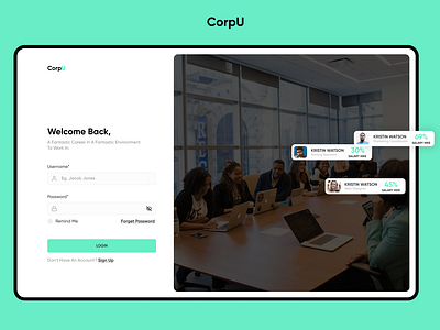 Corpu RE-design carrier section graphic design uiux website website design