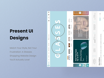Glasses Shop Website glasses shop shopping website ui uidesign uiux