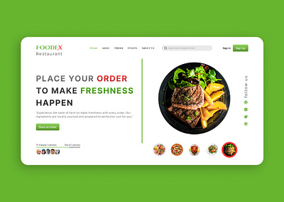 Restaurant Website Hero Section figma food delivery hero section online food online order order food restaurant restaurant website restaurant website hero section ui user interface