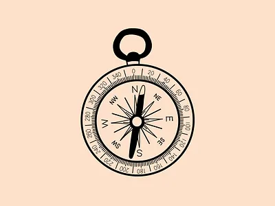 Drawing - Compass art arts compass design device direction direction mark drawing illustration illustrator line art lines minimalist simple vector