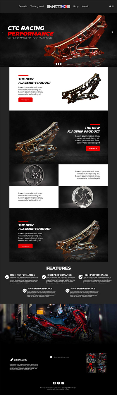 CTC Racing Performance Web Concept ui