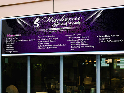 Beauty Banner ( Madame House of Beauty ) branding graphic design