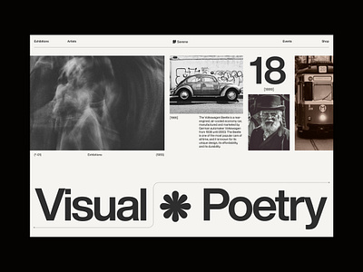 Art gallery - Website Design Concept design header landing page minimal modern retro trendy typography ui web webdesign website