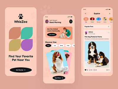 Pets Care App Design ai animal app app design app ui apps artificial intelijen brand promotion case study design graphic design hospital app illustration logo mobile app modern design motion graphic pets care app popular design trending design ui design