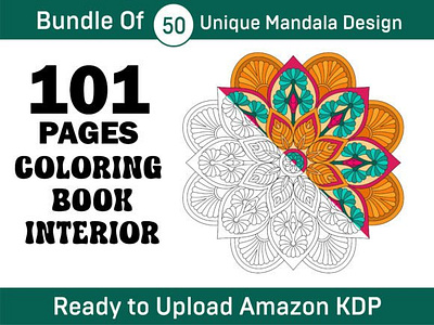 101 Pages Mandala KDP Interior box box die cut design dieline illustration mandala packaging packaging design vector