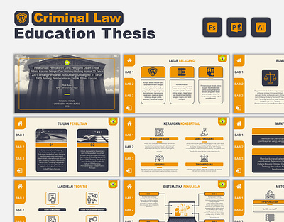 Criminal Law Thesis - Presentation Design criminal law design education thesis graphic design law powerpoint ppt presentation presentation deign thesis vector