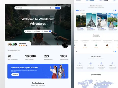 Travel Landing page animation app design graphic design landing page logo ui web design website