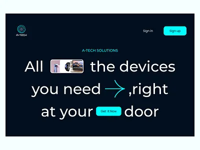 Tech store hero section design hero hero section landing page ui web web design