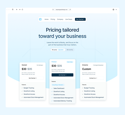 Pricing Section Design ui