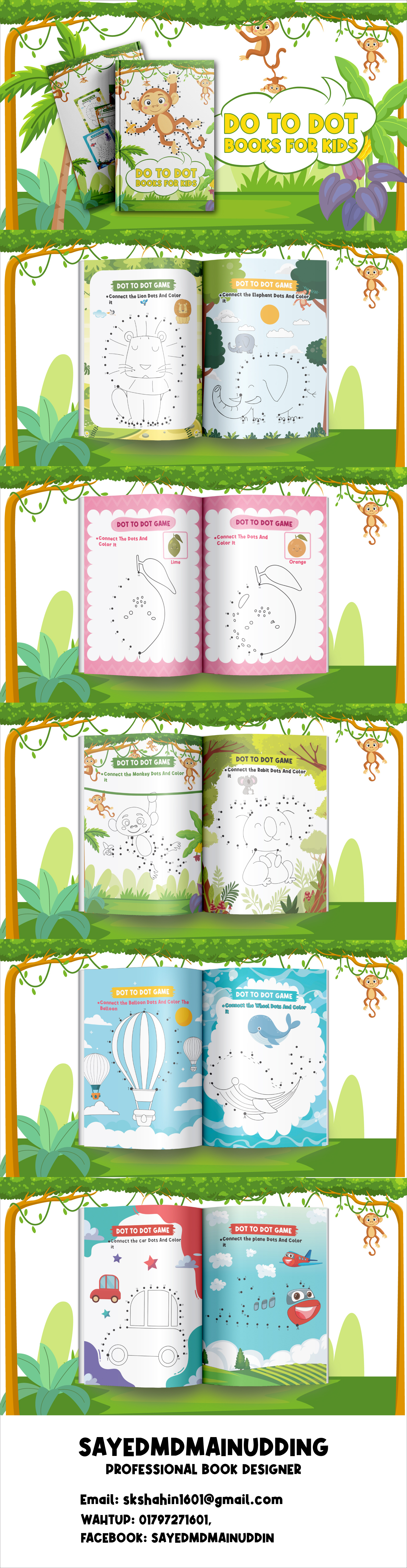 DOT TO DOT BOOKS FOR KIDS activity book book cover dot to dot dot to dot books dot to dot books for kids graphic design illustration kids activity book kids book kids book cover kids coloring book kids cover design
