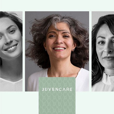 JuvenCare art direction beauty brand specialist branding brochure design clean fresh graphic design green label design logo logo design logo designer microcurrent minimal modern new packaging design skincare thank you card