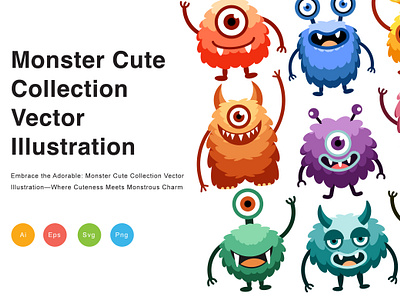 Monster Cute Collection Vector Illustration mascots