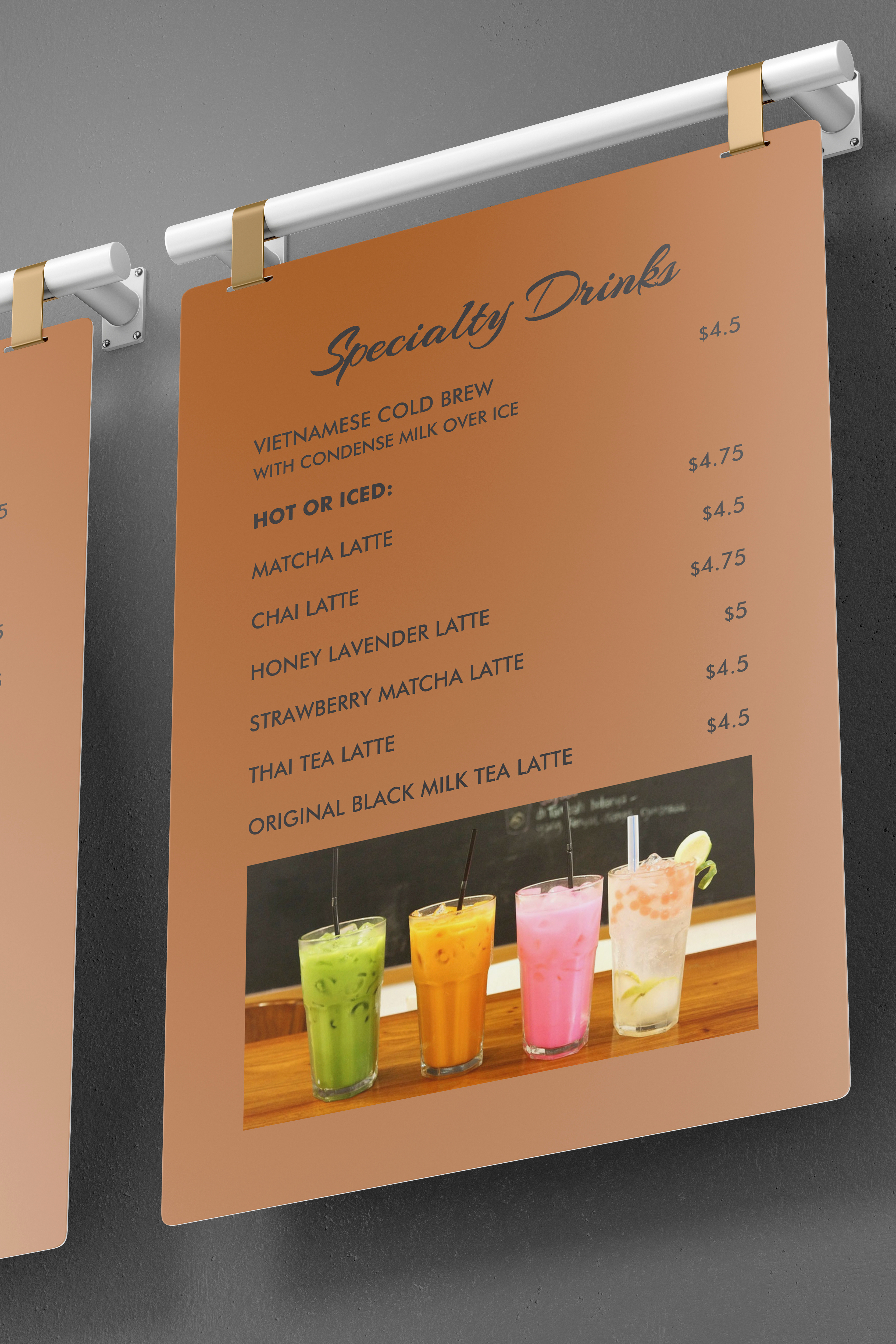 Hanging Menu adobe illustrator graphic design menu design print design