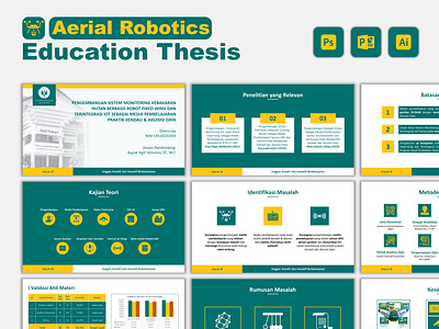 Aerial Robotic Thesis - Powerpoint Design aerial robotics design education presentation powerpoint powerpoint design ppt presentation presentation design thesis presentation