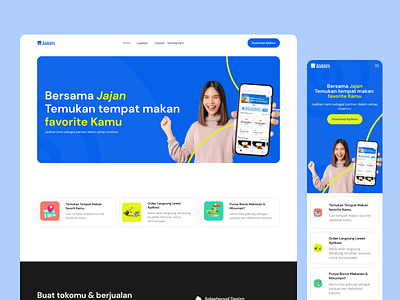 Jajan landing page mobile product design ui ui design uiux